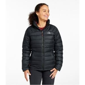 L.L. Bean Long Sleeve Full Zip Insulated Down Puffer Jacket Black Women's XS Reg